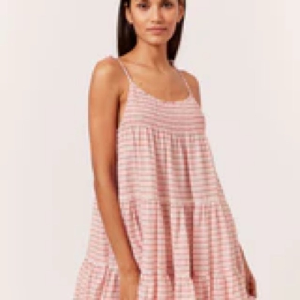 Solid and striped Parker dress